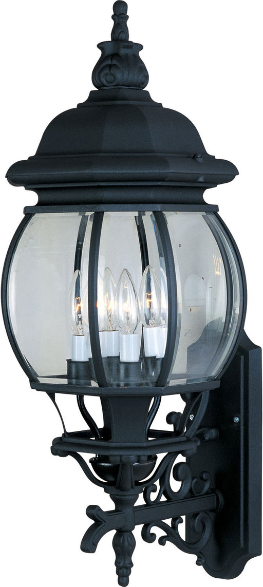 Maxim - 1037BK - Four Light Outdoor Wall Lantern - Crown Hill - Black