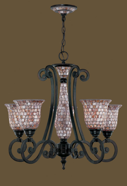 Classic Lighting - 71145 ORB - Five Light Chandelier - Pearl River - Oil Rubbed Bronze