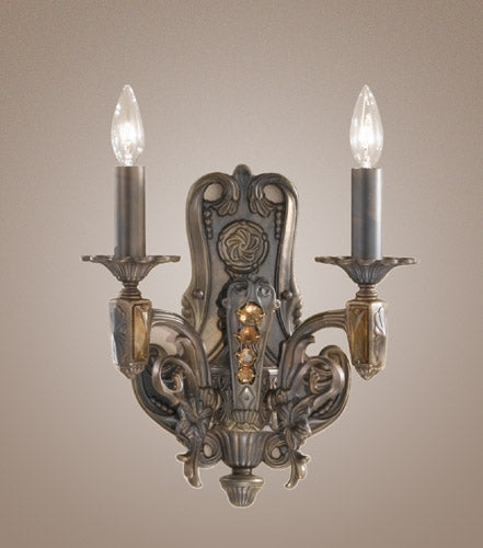 Classic Lighting - 57332 AGB AI - Two Light Wall Sconce - Castillio de Bronce - Aged Bronze