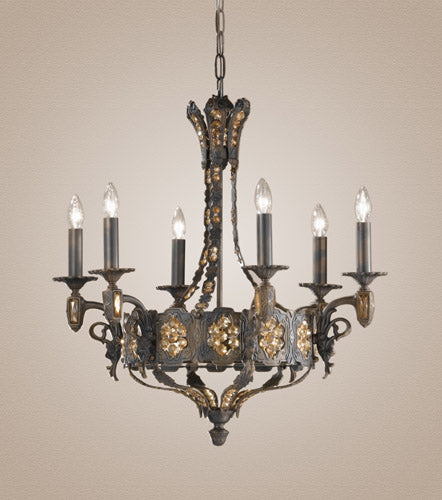 Classic Lighting - 57336 AGB AI - Nine Light Chandelier - Castillio de Bronce - Aged Bronze
