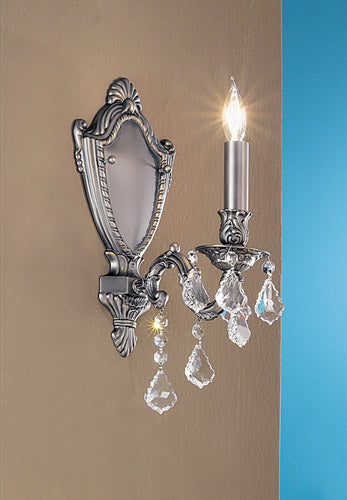 Classic Lighting - 57381 AGP CP - One Light Wall Sconce - Chateau Imperial - Aged Pewter