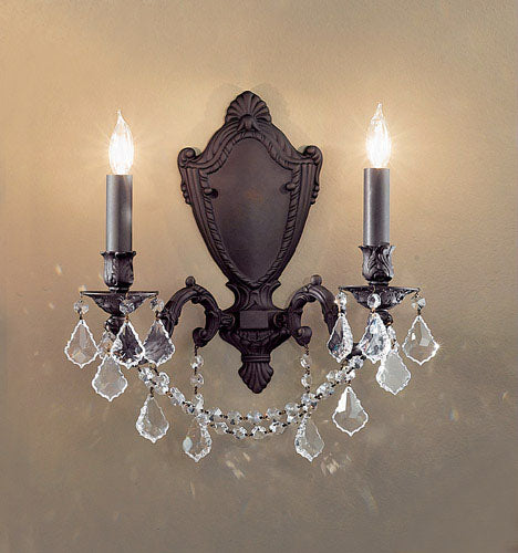 Classic Lighting - 57382 AGB CP - Two Light Wall Sconce - Chateau Imperial - Aged Bronze