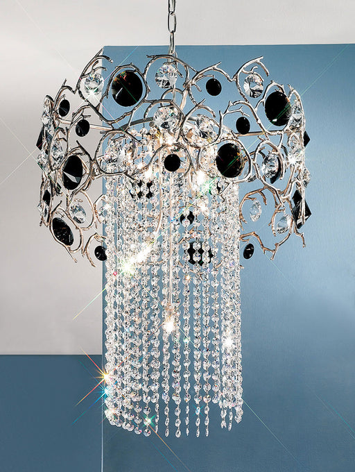 Classic Lighting - 10034 SF BS - Eight Light Chandelier - Foresta Colorita - Silver Frost