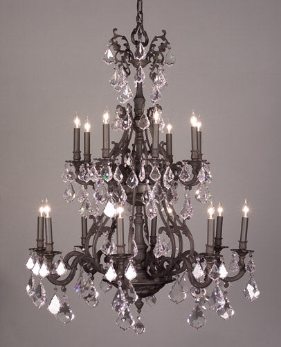 Classic Lighting - 57347 AGB CP - 16 Light Chandelier - Majestic - Aged Bronze