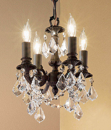 Classic Lighting - 57354 AGB CP - Four Light Mini-Chandelier - Majestic Imperial - Aged Bronze