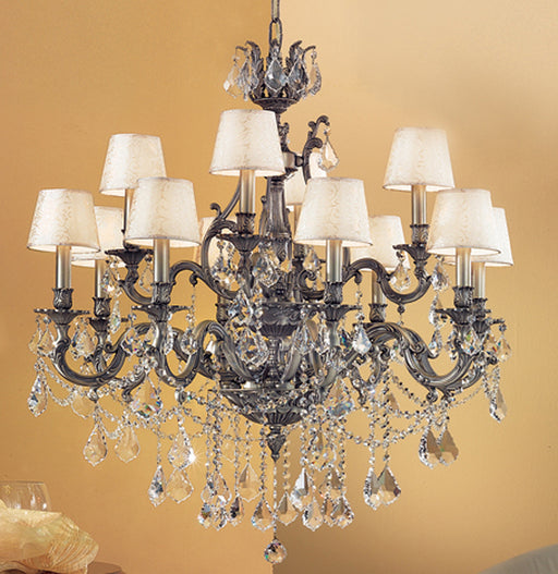 Classic Lighting - 57359 AGP CP - 12 Light Chandelier - Majestic Imperial - Aged Pewter