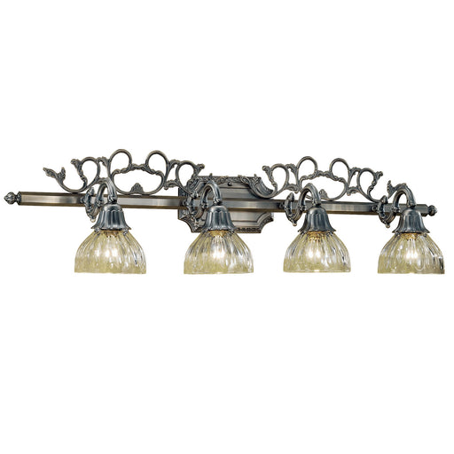 Classic Lighting - 57368 AGP - Four Light Vanity - Majestic - Aged Pewter