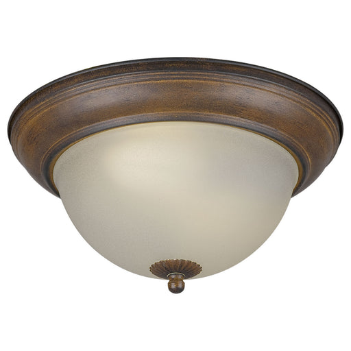 Forte - 20008-02-41 - Two Light Flush Mount - Family Number 93 Rustic Sienna - Rustic Sienna
