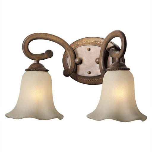 Forte - 5387-02-41 - Two Light Bath Bracket - Family Number 443 - Rustic Sienna
