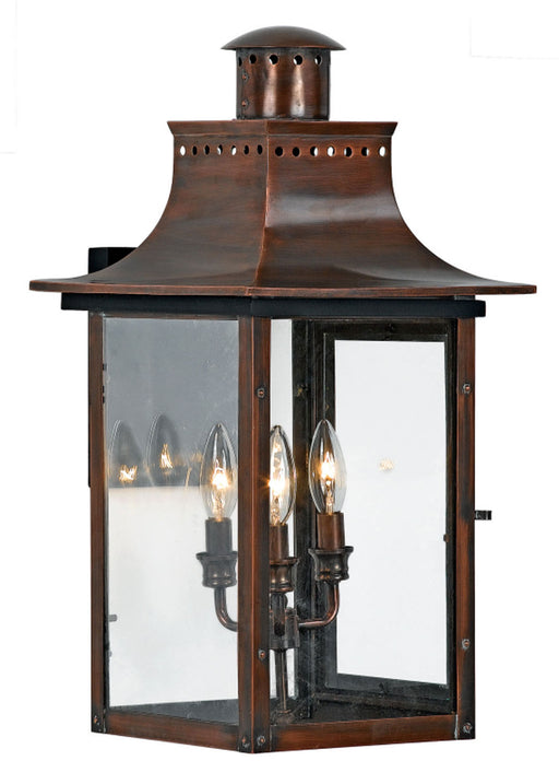 Quoizel - CM8412AC - Three Light Outdoor Wall Lantern - Chalmers - Aged Copper
