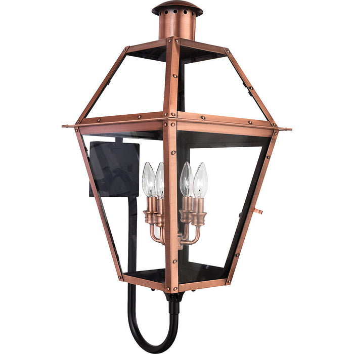 Quoizel - RO8414AC - Four Light Outdoor Wall Lantern - Rue De Royal - Aged Copper