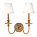 Hudson Valley - 4022-AGB - Two Light Wall Sconce - Menlo Park - Aged Brass