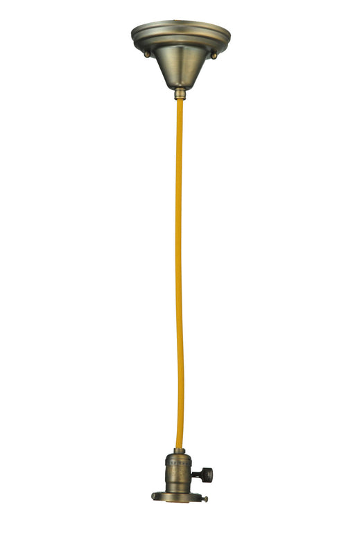 Meyda Tiffany - 101553 - One Light Pendant Hardware - Covered Paddle - Antique Brass