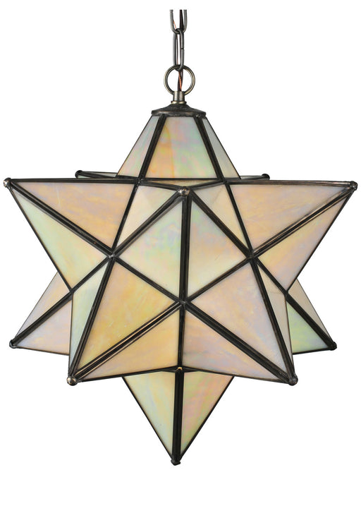Meyda Tiffany - 12114 - One Light Pendant - Moravian Star - Mahogany Bronze