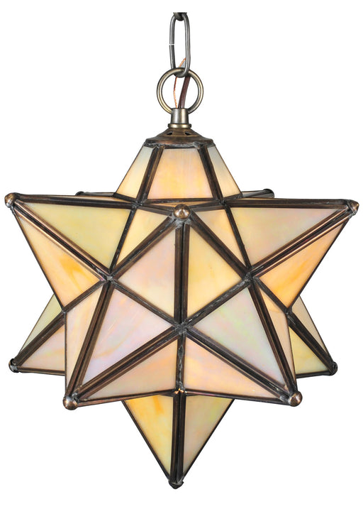 Meyda Tiffany - 12133 - One Light Pendant - Moravian Star - Transparent Copper