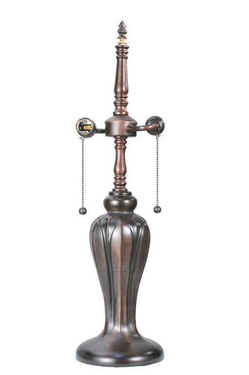 Meyda Tiffany - 14177 - Two Light Table Base Hardware - Tulip Vase - Craftsman Brown