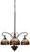 Meyda Tiffany - 19037 - Three Light Chandelier - Tiffany Candice - Mahogany Bronze