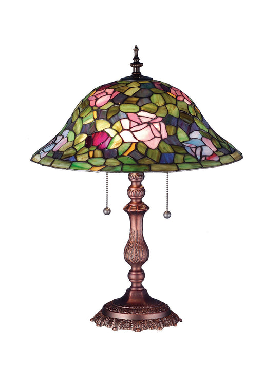 Meyda Tiffany - 19769 - Table Lamp - Tiffany Rosebush - Antique
