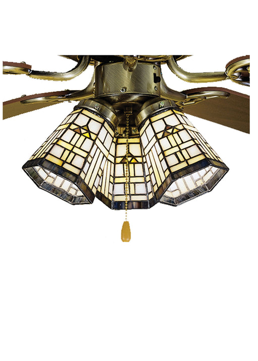 Meyda Tiffany - 27461 - Fan Light Shade - Arrowhead Mission - Ca Beige Amber