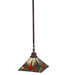 Meyda Tiffany - 49112 - One Light Pendant - Prairie Dragonfly - Rust,Wrought Iron