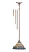 Meyda Tiffany - 50399 - One Light Pendant - Tiffany Jeweled Peacock - Green/Blue Purple/Blue Purple/Blue Purple