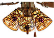 Meyda Tiffany - 67013 - Fan Light Shade - Jeweled Grape - Craftsman Brown