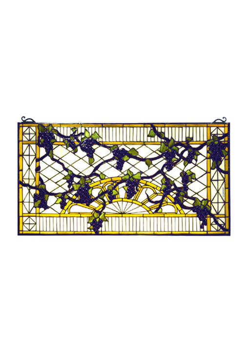 Meyda Tiffany - 79789 - Window - Grape Diamond Trellis - Beige Purple Ha