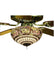 Meyda Tiffany - 12706 - Three Light Fan Light Fixture - Handel Grapevine - Nickel