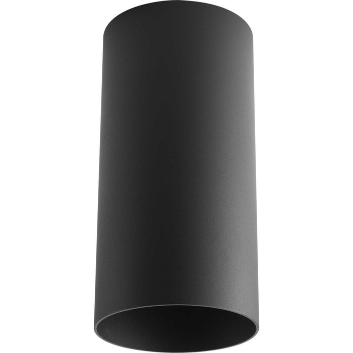 One Light Ceiling Mount from the Cylinder collection in Black finish