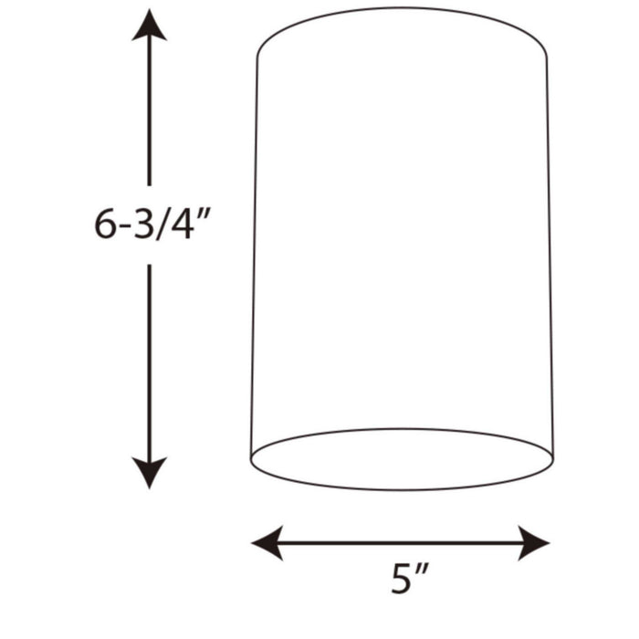 One Light Outdoor Ceiling Mount from the Cylinder collection in White finish