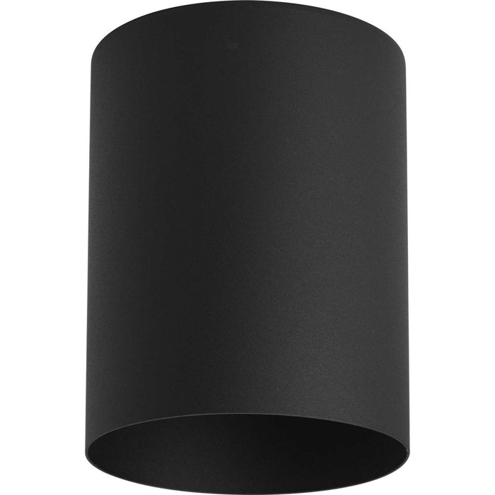 One Light Outdoor Ceiling Mount from the Cylinder collection in Black finish