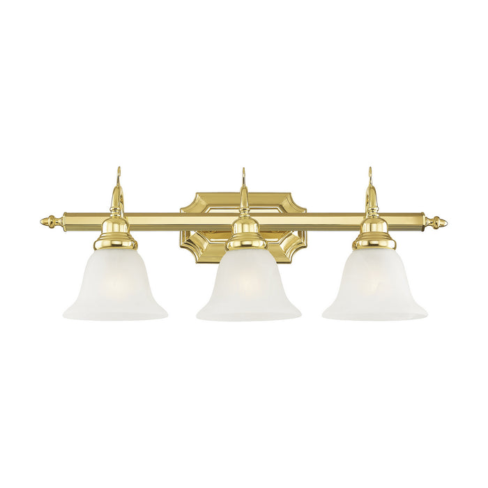Three Light Bath Vanity from the French Regency collection in Polished Brass finish