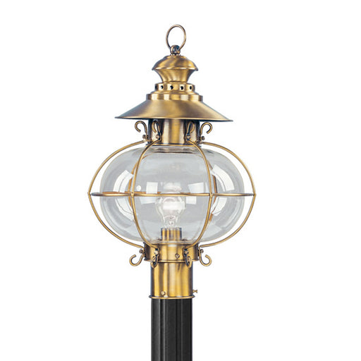 Livex Lighting - 2226-22 - One Light Outdoor Post-Top Lanterm - Harbor - Flemish Brass
