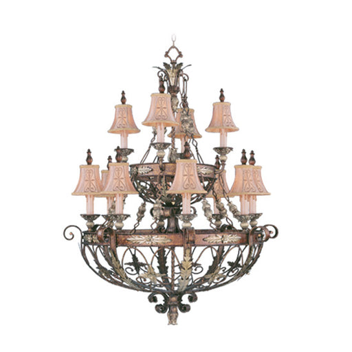 Livex Lighting - 8848-64 - 12 Light Chandelier - Pomplano - Palacial Bronze with Gilded Accents