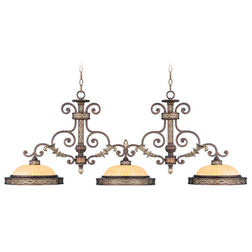 Livex Lighting - 8546-64 - Three Light Island Pendant - Seville - Palacial Bronze with Gilded Accents