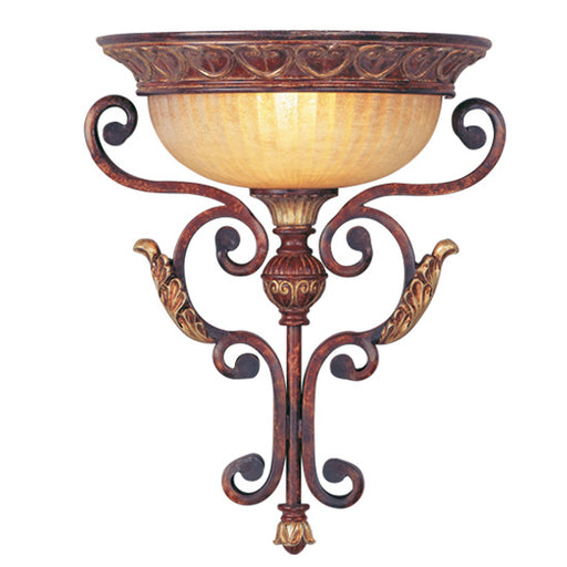 Livex Lighting - 8580-63 - One Light Wall Sconce - Villa Verona - Verona Bronze with Aged Gold Leaf Accents