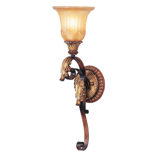 Livex Lighting - 8581-63 - One Light Wall Sconce - Villa Verona - Verona Bronze with Aged Gold Leaf Accents