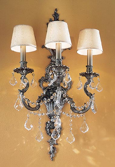Classic Lighting - 57353 AGP CP - Three Light Wall Sconce - Majestic Imperial - Aged Pewter