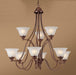 Classic Lighting - 69628 ACP WAG - Nine Light Chandelier - Providence - Antique Copper