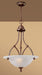 Classic Lighting - 69627 ACP WAG - Three Light Chandelier - Providence - Antique Copper
