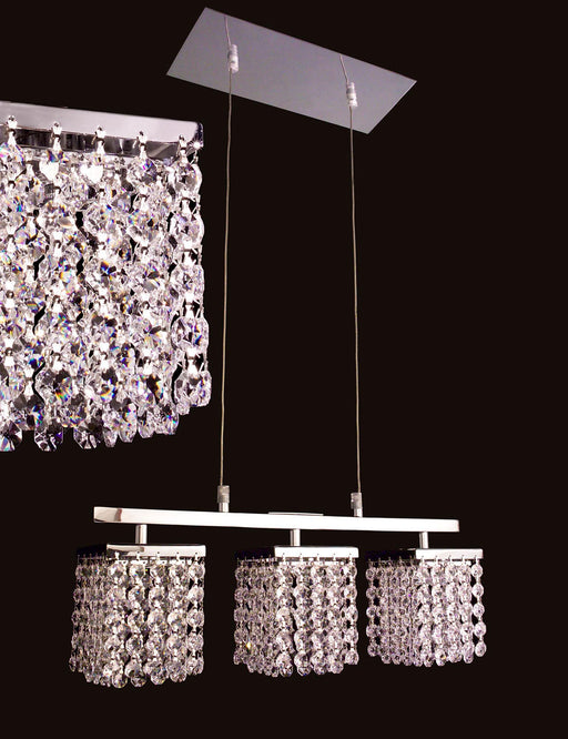 Classic Lighting - 16103 CP - Three Light Linear Chandelier - Bedazzle - Chrome