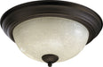 Quorum - 3067-13-86 - Two Light Ceiling Mount - Linen - Oiled Bronze