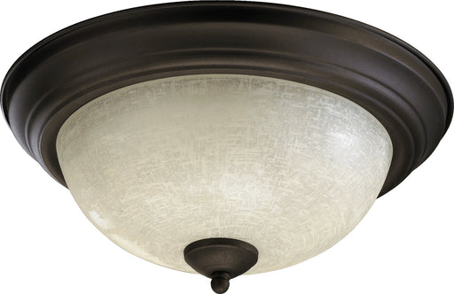 Quorum - 3067-13-86 - Two Light Ceiling Mount - Linen - Oiled Bronze