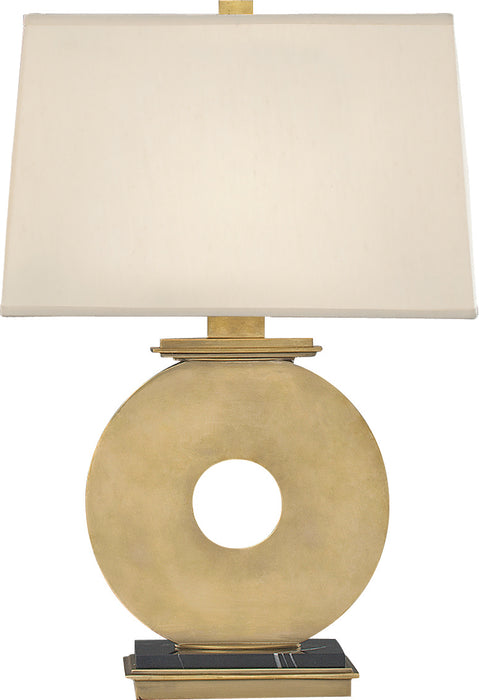 Robert Abbey - 125 - One Light Table Lamp - Tic-Tac-Toe - Natural Brass