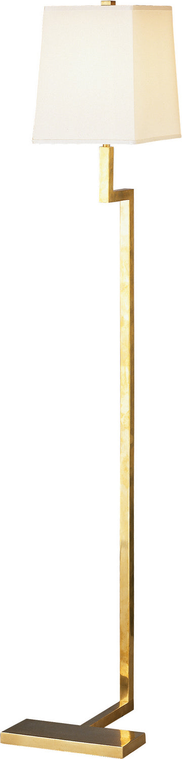 Robert Abbey - 149 - One Light Floor Lamp - Doughnut - Natural Brass