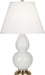Robert Abbey - 1680X - One Light Accent Lamp - Small Double Gourd - Lily Glazed Ceramic w/ Antique Natural Brassed