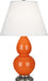 Robert Abbey - 1695X - One Light Accent Lamp - Small Double Gourd - Pumpkin Glazed Ceramic w/ Antique Silvered