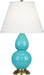 Robert Abbey - 1741X - One Light Table Lamp - Double Gourd - Egg Blue Glazed Ceramic w/ Antique Silvered