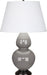 Robert Abbey - 1749X - One Light Table Lamp - Double Gourd - Smoky Taupe Glazed Ceramic w/ Deep Patina Bronzeed