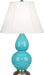 Robert Abbey - 1761 - One Light Accent Lamp - Small Double Gourd - Egg Blue Glazed Ceramic